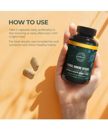 Primal Harvest Immune Defense 10-in-1 Supplement with Probiotics Zinc and Vitamins C D3 K2 B6 Daily Immune Support for Adults 60 Count (Pack of 1) - Buy Online on GoSupps.com