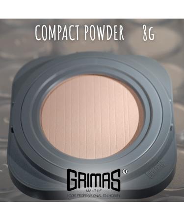 Grimas Compact Powder 8g - Light Brown (Color 08) | Pressed Matte Makeup - Gluten-Free Ideal for Shaping & Modeling - Buy Online on GoSupps.com
