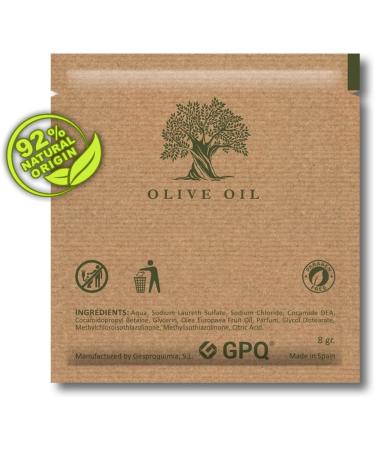 GPQ GESPROQUIMIA SL GPQ OLIVE 2in1 gelshampoo 400 pieces x 8 g 92 natural origin amenities hotel olive oil conditioner parabenfree hotel rural house apartment B&B etc Bath Gel Shampoo - Buy Online on GoSupps.com