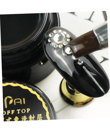 minkissy 1pc Nail Art Adhesive Builder Uv Top Coat Clear Uv Gel Nail Art Top Coat Gel Polish Glue Nail Builder Gel Nail Art Glue Clear Coat Nail Polish Nail Gel Nail Art Gel 4 in 1 Decorate 3.5*2.5*0.5cm Black - Buy Online on GoSupps.com