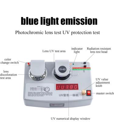 Photochromic Lens Tester Photochromic Coating Lens Measurer Anti-Ultraviolet Lens Testing Machine Anti-Radiation Detector for Individuals Eyeglass Stores Optician - Buy Online on GoSupps.com
