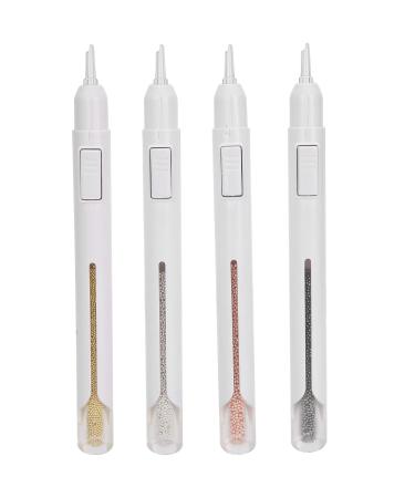 Manicure point pencil long-lasting nail ballpoint pen silver puncture pen black puncture pen nail painting for manicure tools salon professional use at home (1.0 mm)