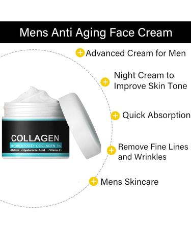 Mens Anti Aging Face Cream Face Cream Moisturiser For Men Skin Tightening Cream Body Anti Wrinkle Face Cream To Reduce Fine Lines Face Moisturiser Mens Skincare. (01) - Buy Online on GoSupps.com