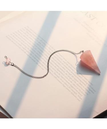 Seven Chakra Beads & Pendulum - Natural Rose Quartz Gemstones for Meditation & Yoga | International Shipping Available - Buy Online on GoSupps.com