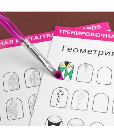 POPETPOP 24 Sheets coloring exercise book Nail Art Practice Cards Manicure Training Book Nail Art Practice Supplies Manicure Practice Supplies training supplies white Paper pattern - Buy Online on GoSupps.com