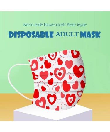 Valentine's Day Mask Set for Couples - 10 Heart Print Masks | Donasty Love Protection Gear - Buy Online on GoSupps.com