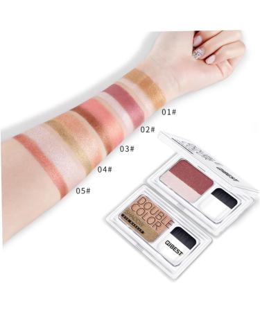 FOMIYES Glitter Eye Shadow Shimmer Eyeshadow Makeup Palette Women Eye Shadow The Lazy Girl Two-color - Buy Online on GoSupps.com