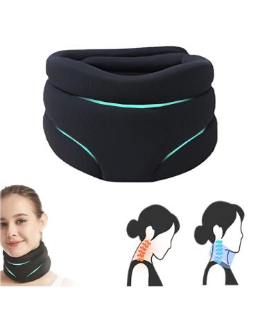 2024 New Cervicorrect Neck Brace Cervicorrect Neck Brace by Healthy Lab Co Cervicorrect Neck Brace for Sleep Apnea Cervi Correct Neck Brace for Snoring Neck Brace for Neck Pain and Support (Black)