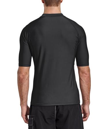 BALEAF Men's UV Protection Shirt - UPF 50+ Short Sleeve Rashguard for Swimming & Diving - Black - Buy Online on GoSupps.com
