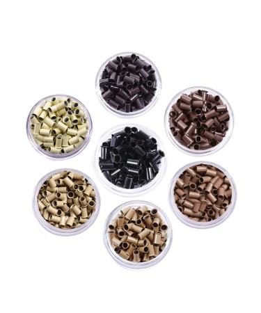 500 pieces hair extension rings 3.4 mm copper microring micro rings for extensions (blonde) 500 pieces blonde