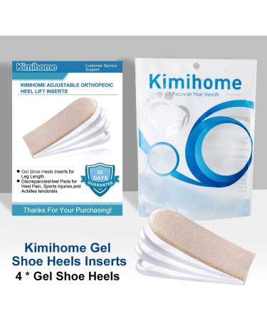 Kimihome 4-Layer Orthopedic Heel Lift Inserts for Leg Length Discrepancies - Height Increase Insoles for Shoes - Buy Online on GoSupps.com