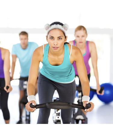 Women's Makeup and Skincare Headband with Matching Wristbands - White Bear Ears - Buy Online on GoSupps.com