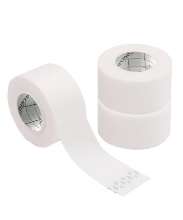 Silk Like Medical Tape - Durable Cloth Medical Tape - 1 in x 10yd 3 Rolls - Surgical Tape Woven for Strongly Holding Large Dressings Securing Splints and Ideal for Long-Term Care