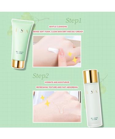 Sea Grape Skincare Set | 6-In-1 Facial Cleanser Toner Serum & More | Perfect Moisturizing Gift for Women - Buy Online on GoSupps.com