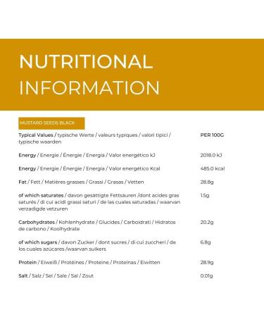 Hides Fine Foods Black Mustard Seeds 500g - GMO Free - Vegetarian-Friendly - Ideal for Marinades, Rubs, Sauces, Dressings, Curries, and Condiments - Buy Online on GoSupps.com