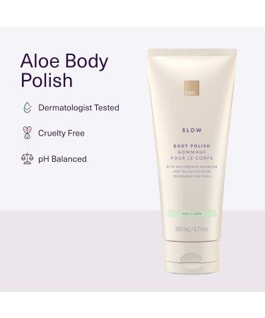 European Wax Center Aloe Body Polish - Slow Hair Growth Exfoliating Scrub Moisturizing Prevent Ingrown Hairs Vitamin E - 6.7oz for Sensitive Skin - Buy Online on GoSupps.com