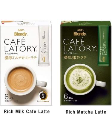 Blendy Cafe Latory Assortment 2.8oz 2Types Japanese Instant Latte AGF - Buy Online on GoSupps.com