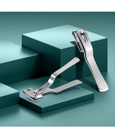 360 Degree Rotating Nail Clippers Splash Proof Nail Clippers Multifunctional Large Opening Stainless Steel Nail Clippers for Household use/121 Silvery - Buy Online on GoSupps.com