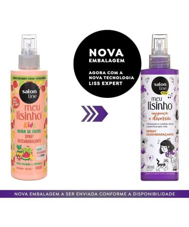Salon Line - Linha Meu Lisinho (Kids) - Spray para Pentear Imaginacao e Diversao 240 Ml - (My Straight (Kids) - Imagination and Fun Combing Spray 8.11 Fl Oz) - Buy Online on GoSupps.com