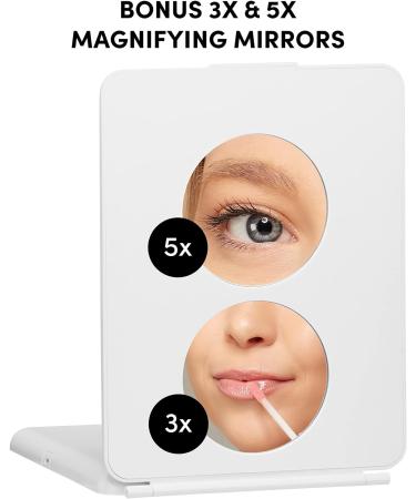 Case-Mate LuMee Studio LED Makeup Mirror - 3 Light Modes - Lightweight & Travel-Friendly - White - Buy Online on GoSupps.com