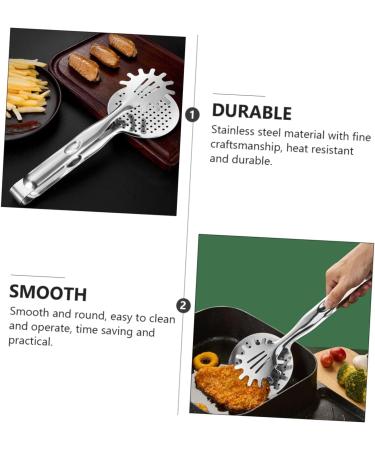 Beaupretty Multifunctional Steel Grill Tongs - 1 Piece Household Cooking Utensil for Steak Sieve & Food Draining - Buy Online on GoSupps.com