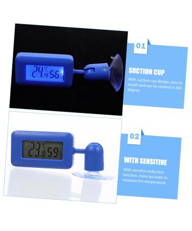 Fondotin Reptile Hygrometer with Suction Cups | Digital Thermometer for Leopard Gecko Tanks | Accurate Temperature Meter - 10x3x1.5cm - Buy Online on GoSupps.com