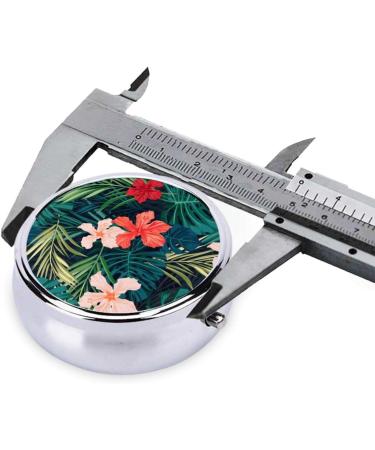 Summer Hawaiian Round Pill Box - Lightweight Moisture-Proof & Portable for Emergency Medication & Fish Oil | One Size - Buy Online on GoSupps.com