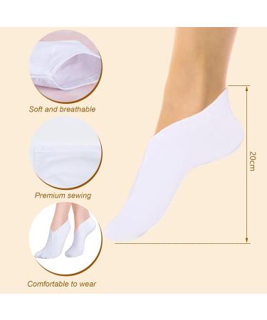 Scettar 4 Pairs Moisturizing Overnight Spa Socks for Dry Feet - Cotton Moisture Enhancing, Thin Foot Spa Socks for Cracked Heels - Buy Online on GoSupps.com