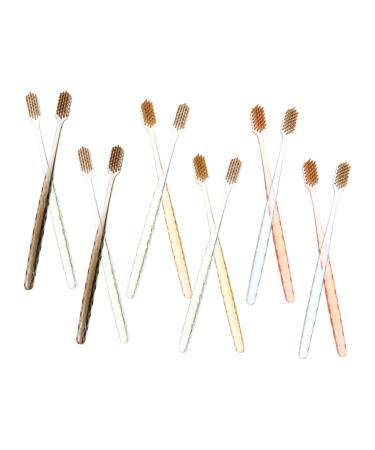 Minkissy 12th toothbrush with crystal handle toothbrush with dental floss hand toothbrush for dental hygiene oral hygiene ergonomic toothbrushes daily toothbrushes light crystal brush pbbt