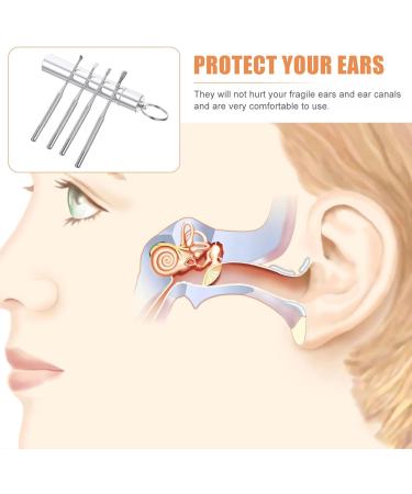 Stainless Steel Earwax Removal Kit for Kids and Adults - Ear Curette Tool Set for Safe and Efficient Ear Cleaning - Silver 9.5X1.8CM - Buy Online on GoSupps.com