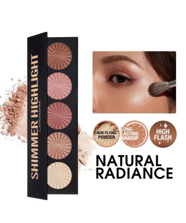 Hirock 5-Color Makeup Palette | Contour Highlight & Bronzer | International Shipping Available - Buy Online on GoSupps.com