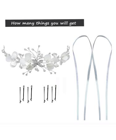 Ideal Swan Girl Pearl Crystal Headband for Women and Girls - White Princess Wedding Hair Accessory - Children's Day Special - Buy Online on GoSupps.com