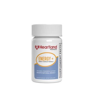 Energy+ Complex Caffeine and L-Theanine Formula Capsules - Boost Natural Energy - Dietary Supplement - 60 Count (Pack of 1) 60 Count (Pack of 1) Energy Complex
