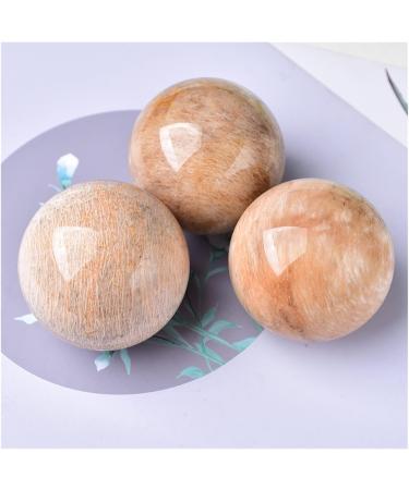 FFIME Natural Yellow Moonstone Polishing Ball - 70-80mm Reiki Massage Therapy & Exquisite Home Decoration Souvenir - Buy Online on GoSupps.com