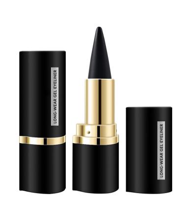 Fravsiu Eye Pencils Gel Eye Pencil Black Long-Lasting Matte Liner Waterproof Smudge-Proof Formula Natural Everyday Makeup for Girls Women Beauty Cosmetics 1.06x3.03x0.87 Inches