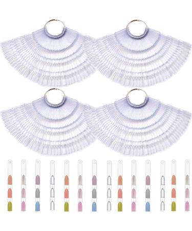 600 Tips Transparent Nail Art Tips Stick Nail Lacquer Display Nail Presentation Stips Nail Art subjects nail polish practice nail bike nail tip nail polish card nail art practice b