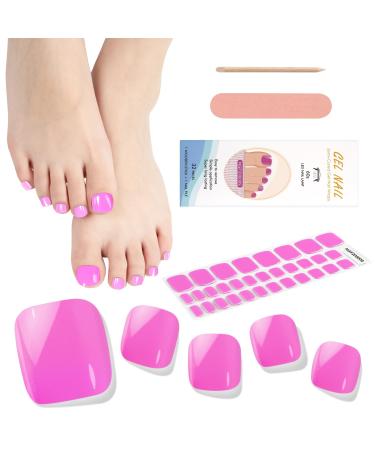 EBANKU 32 PCS Semi Cured Gel Nail Strips Gel Toeail Strips Full Wraps Adhesive Gel Toenail Stickers with Nail File and Stick(UV/LED Lamp Required)-1 (#11) - Buy Online on GoSupps.com