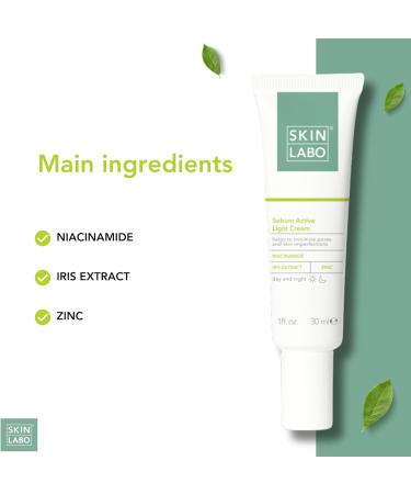 SkinLabo Sebum-Regulating Active Cream Limits Appearance of Blemishes Minimizes Pores with Niacinamide and Iris Extract - 30 ml New Version - Buy Online on GoSupps.com