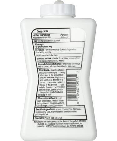Zeasorb-AF Super Absorbent Antifungal Treatment Powder for Jock Itch 2.5 oz - Fast Relief - Buy Online on GoSupps.com