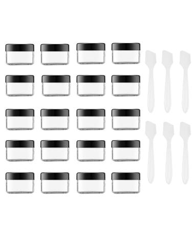 Toureal 15ml Small cream can empty (20 pieces) cosmetic socket plastic cream can container for cosmetics crucible (black with lid) black 15ml - Buy Online on GoSupps.com
