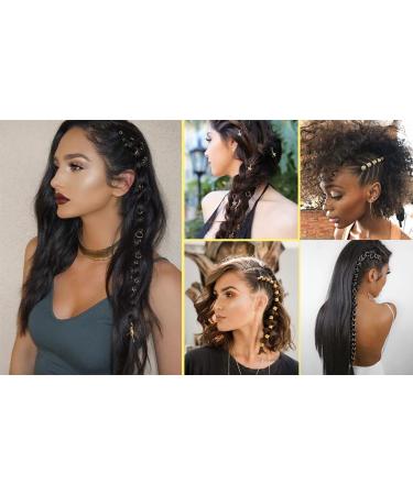 Dreadlock Jewelry for Women - 235pcs Gold & Silver Hair Rings Cuffs for Braids | Hair Pendants & Clips for Dreadlock Accessories - Buy Online on GoSupps.com