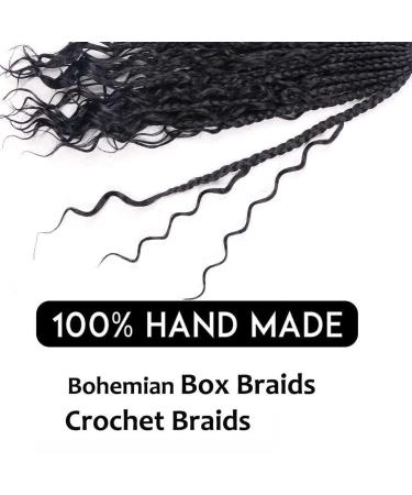 7 Packs 20 Inch 1B Crochet Box Braids with Curly Ends - 16 Strands/Pack - Buy Online on GoSupps.com