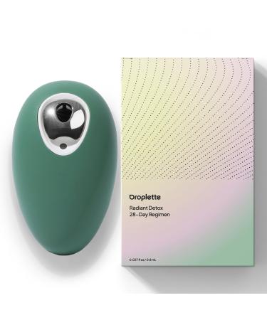 Droplette 2 Micro-Infuser Skin Care Tool (Eucalyptus Green) & Radiant Refill Capsules - Starter Set for Deep Hydration and Glowing Even Skin with Collagen Retinol Glycolic Acid