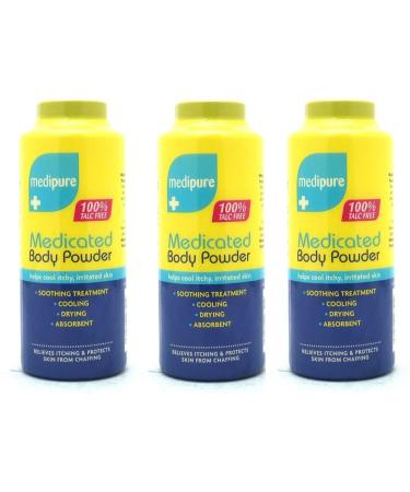 3 x Medipure Body Powder Unscented 720 g (Pack of 1)