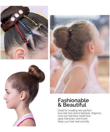 WACURRENTHYD Kids Hair Donut Bun Maker 2PCS - Black Small(2IN) Chignon Doughnut Shaper for Short Thin Hair - Buy Online on GoSupps.com