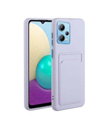 Tivenfezk Nadoli Silicone Case for Xiaomi Redmi Note 12 Pro 5G Ultra thin shockproof scratch -resistant Wallet soft TPU protective cover Mobile phone case with credit card holder Xiaomi Redmi Note 12 Pro 5G purple