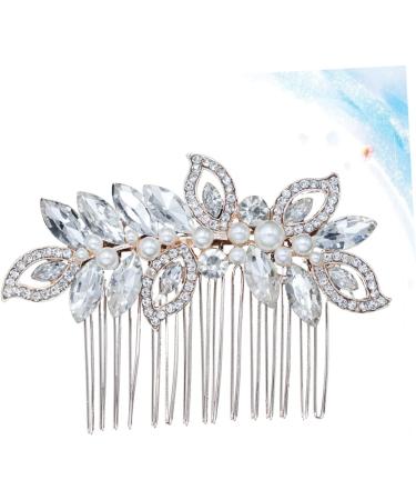 DOITOOL Gold Headpiece Wedding Hair Combs Silver Hair Accessories Rhinestone Bridal Comb Rhinestone Hair Comb Wedding Hair Accessory Headwear for Women Hairpin Crystal Bride - Buy Online on GoSupps.com