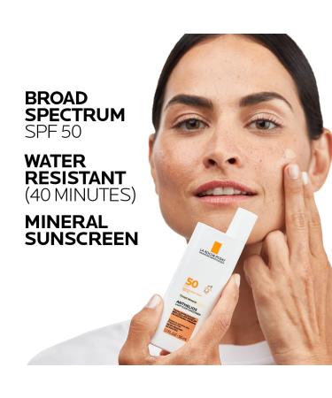 La Roche-Posay Anthelios Tinted Sunscreen SPF 50 - Mineral Face Sunscreen SPF 50 - Oil-Free Formula - Buy Online on GoSupps.com