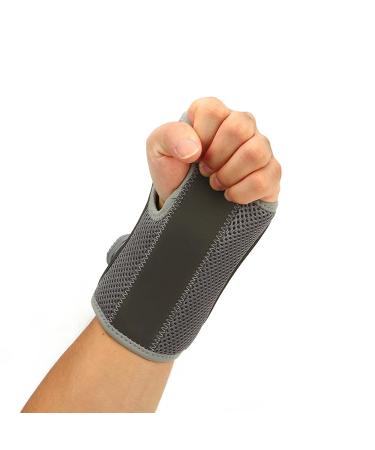 Adjustable Wrist Brace for Carpal Tunnel & Tendinitis Relief - Unisex Night Support with Splints (Gray Left Hand - Buy Online on GoSupps.com