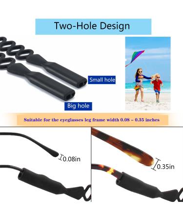 Buy Children's Glasses Band | Non-Slip Silicone Straps for Boys & Girls | Elastic Sports Glasses Holder in Black/Blue - Buy Online on GoSupps.com